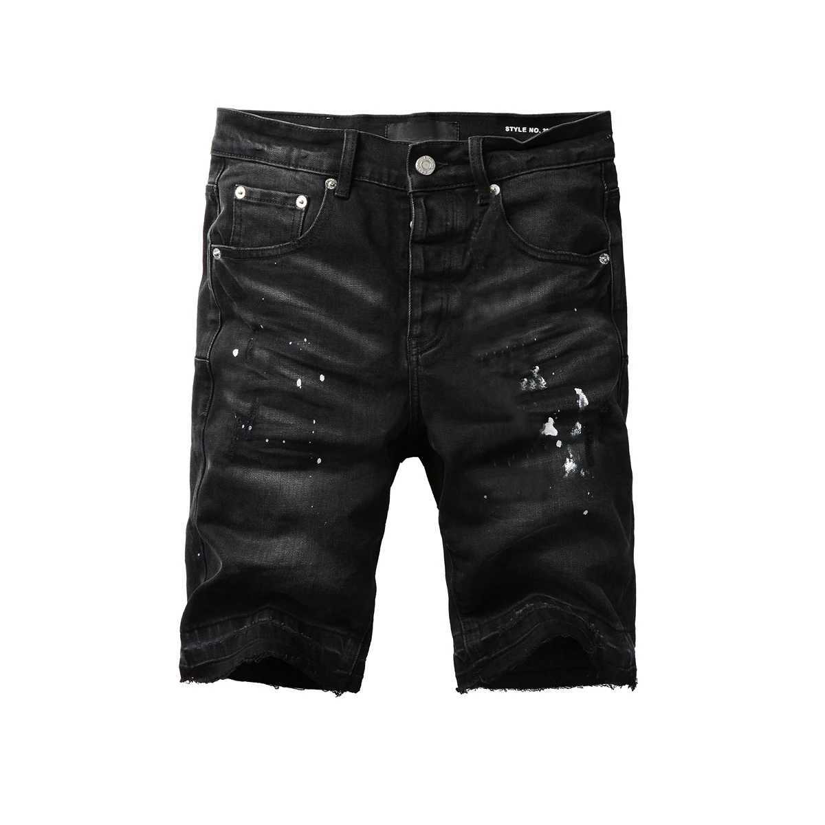 Denim jenas Shorts American Strt High Quty Irregular Inkjet Jeans Men Women All-match Pants X2504031