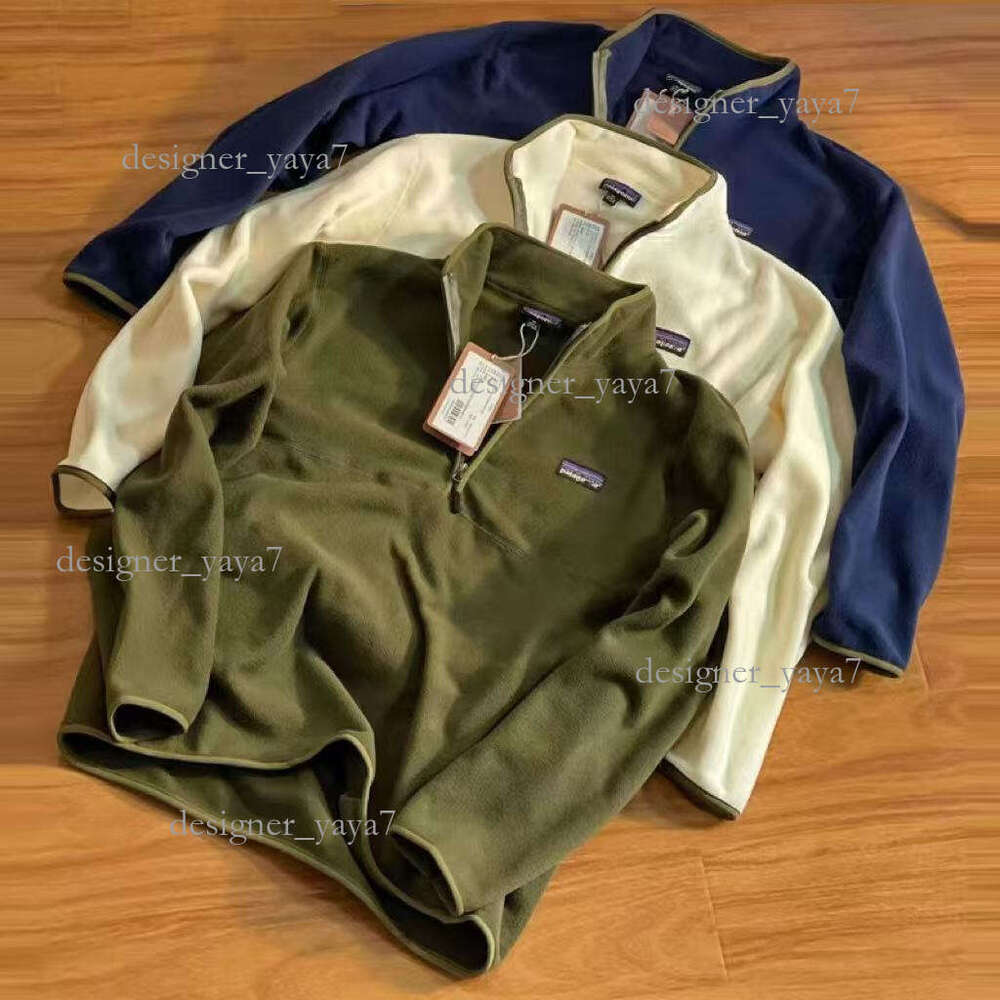 Patagonialy Fleece Jacket Designer Jackets mens Long-Sleeve Quarter-Zip Pullover Fleece Sweatshirt Thermal Golf Sweatshirt Designer Patagonialy Jacket