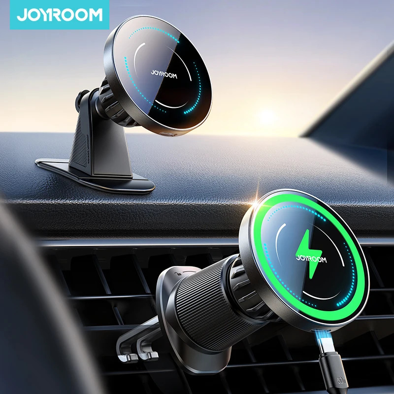 Joyroom Magnetic Car Phone Holder Mount Dashboard Air Vent Wirelees Charging Phone Holder For iPhone 16 15 14 13 12 JRZS502 251103