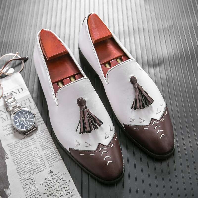 2024 Men's Large Size New Fashion Trend Business Leather Shoes British Style Merchant