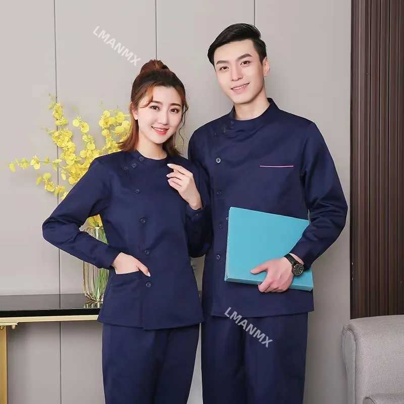 Nurse uniform long sleeved womens winter split suit oral and dental doctors household and postpartum care work clothes J251103