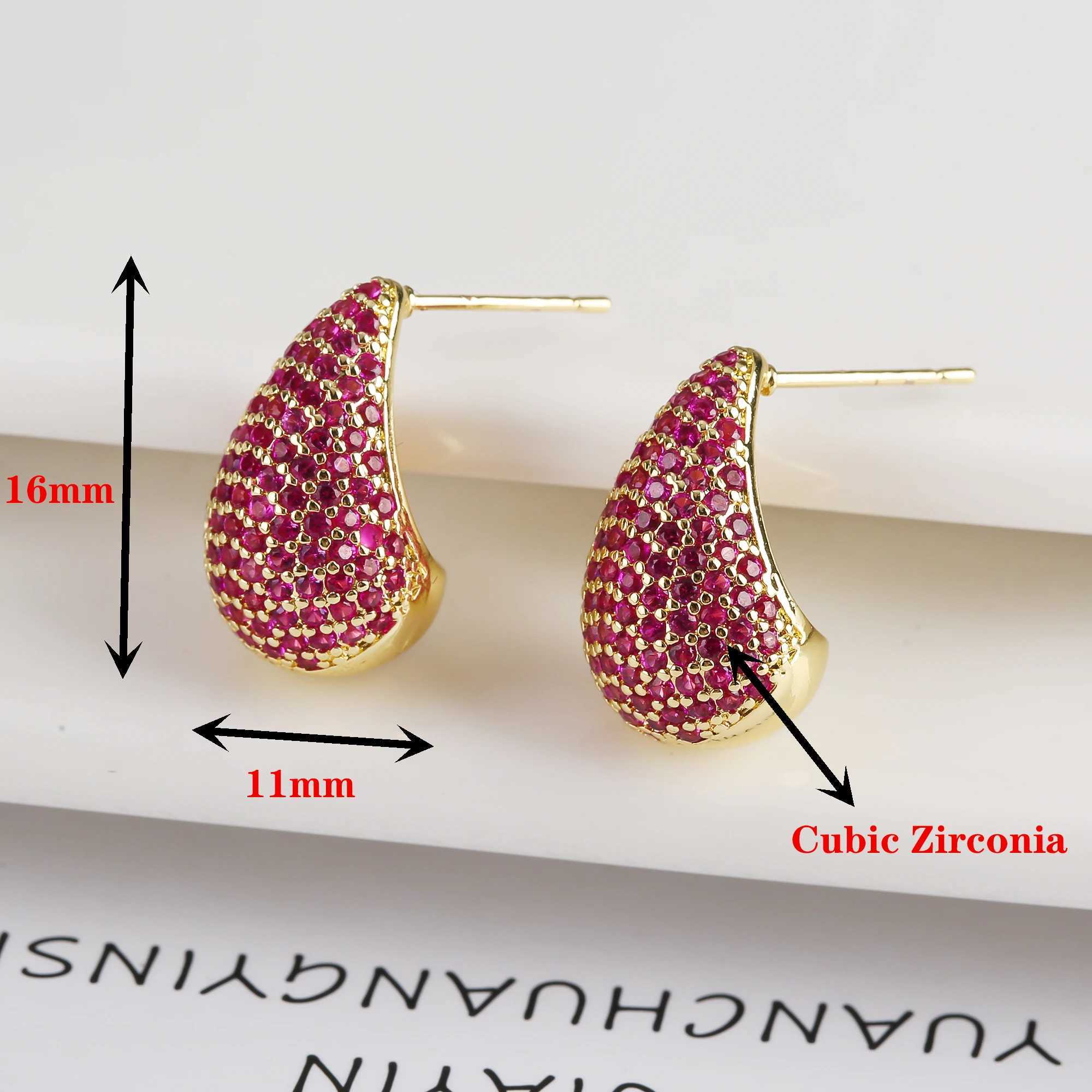 Hot selling Smooth Water Drop Macaroni Zircon Earrings Suitable for Women Lightweight Versatile Earrings Engagement Wedding Gifts Y250401