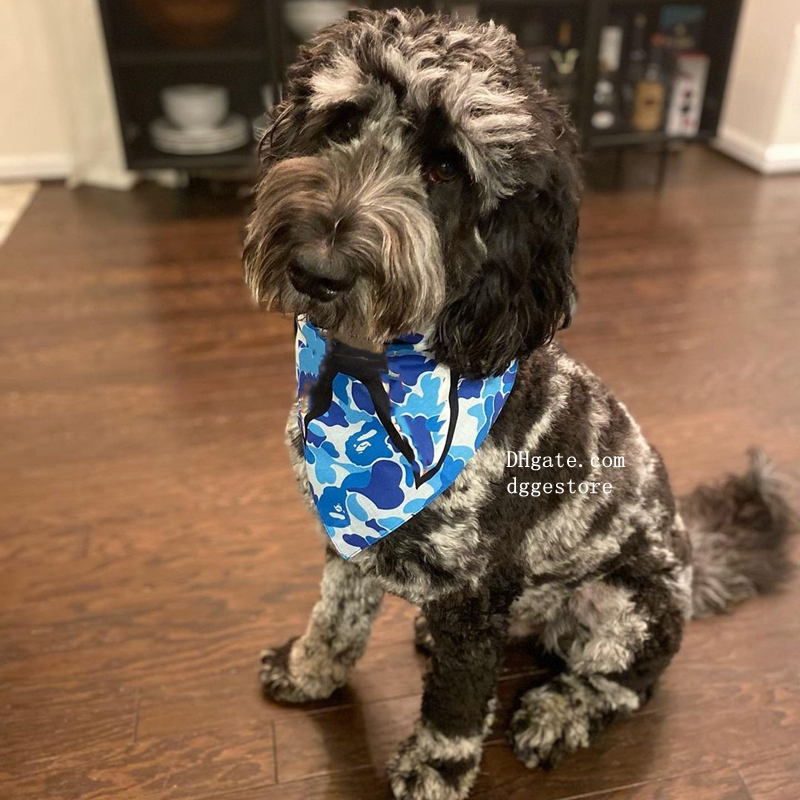 free shipping Spring Dog Bandanas Small Reversible Styles Pet Triangle Scarf Bibs Adjustable with Two Snaps Kerchief Set Accessories for Dogs, Puppy, 