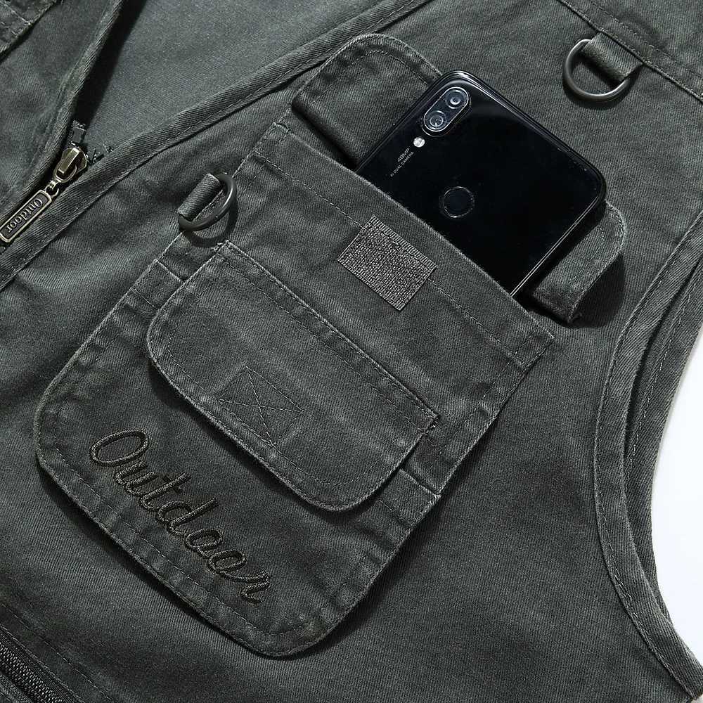 L-6XL Big Size New Men Multi Pocket Cotton Vest Casual with Many 14 Pockets Sleeveless Jackets Male Outdoor Photograph Waistcoat X250403