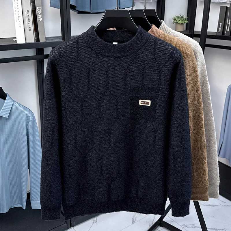 Winter New Arrival Hot Sales Half High Collar Mens Knitted Sweater Luxury Quality Thicken Soft Warm Pullovers Fashion MenswearT251103