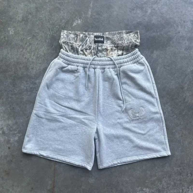 American Fashion Double Waist Embroidered Joker Shorts Stylish High Street Loose Shorts Harajuku Style Y2k Basketball Shorts W250403