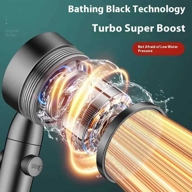 New High Pressure Water Saving Filter Shower 5 Modes Handheld Shower One Button Stop Bathro Accessories Set Y251103qw