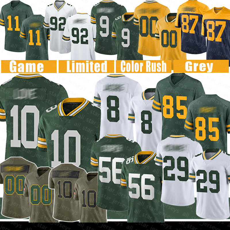 85 Tucker Football Jerseys Josh Man Love Malik Willis Reggie White Jayden Reed Xavier McKinney Edgerrin Cooper Christian Watson Matthew Golden Quay Walker