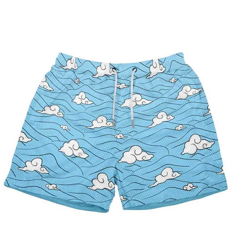 Anime Shorts Baki Haman Print Male Strtwear Beach Shorts Casual Loose Men Elastic Waist Black Shorts X250403