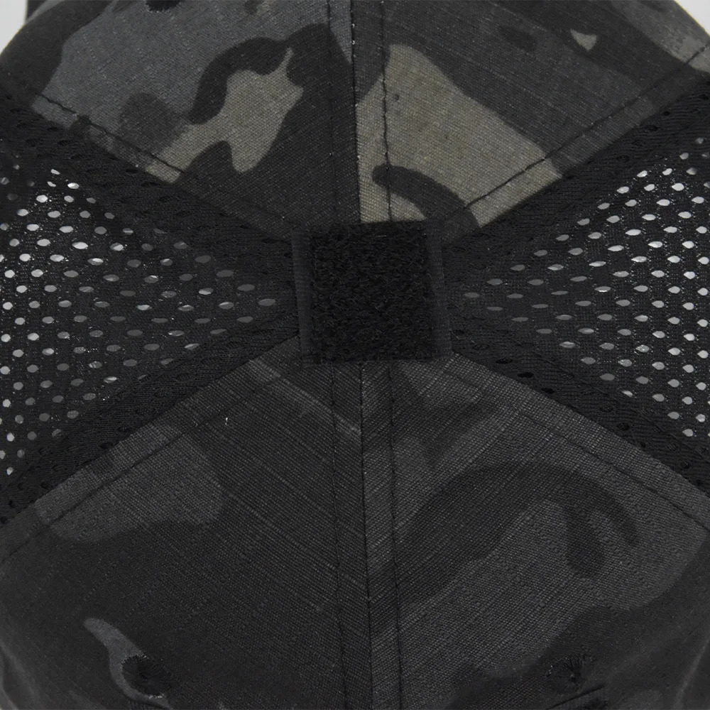 Men Women Skull Print Cap Outdoors Tactical Camouflage Mesh Baseball Caps Male Summer Sport Hiking Trucker Sunshade Hat 250402