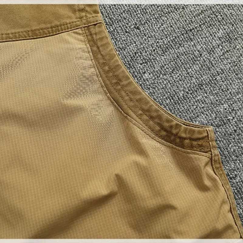 Patchwork stitching vest Spring and autumn men and women couples American outdoor multi-pocket sleeveless coat X250403