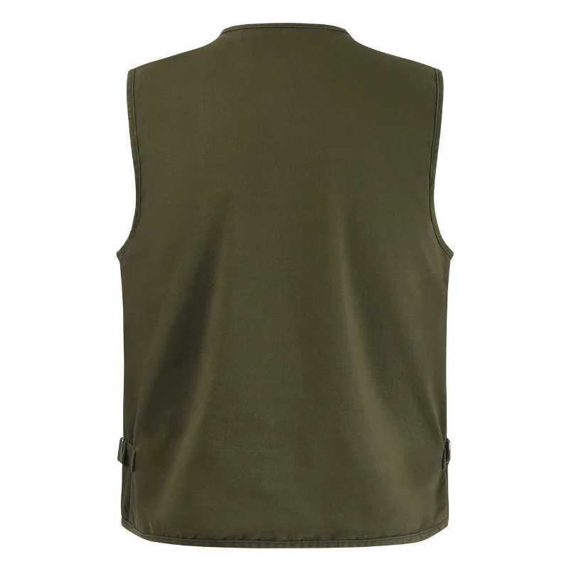 Mens Large Size Loose Multi Pocket Fishing Vest Climbing Camping Travel Outdoor Waistcoat Multi-Pocket Photography Hunting Vests X250403