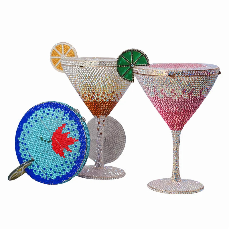 Martin Cocktail Cup Diamond Evening Bag Arrival Crystal Bridal Handbag Dinner Clutches Female Crystal Purse Rhinestone Bags 251029