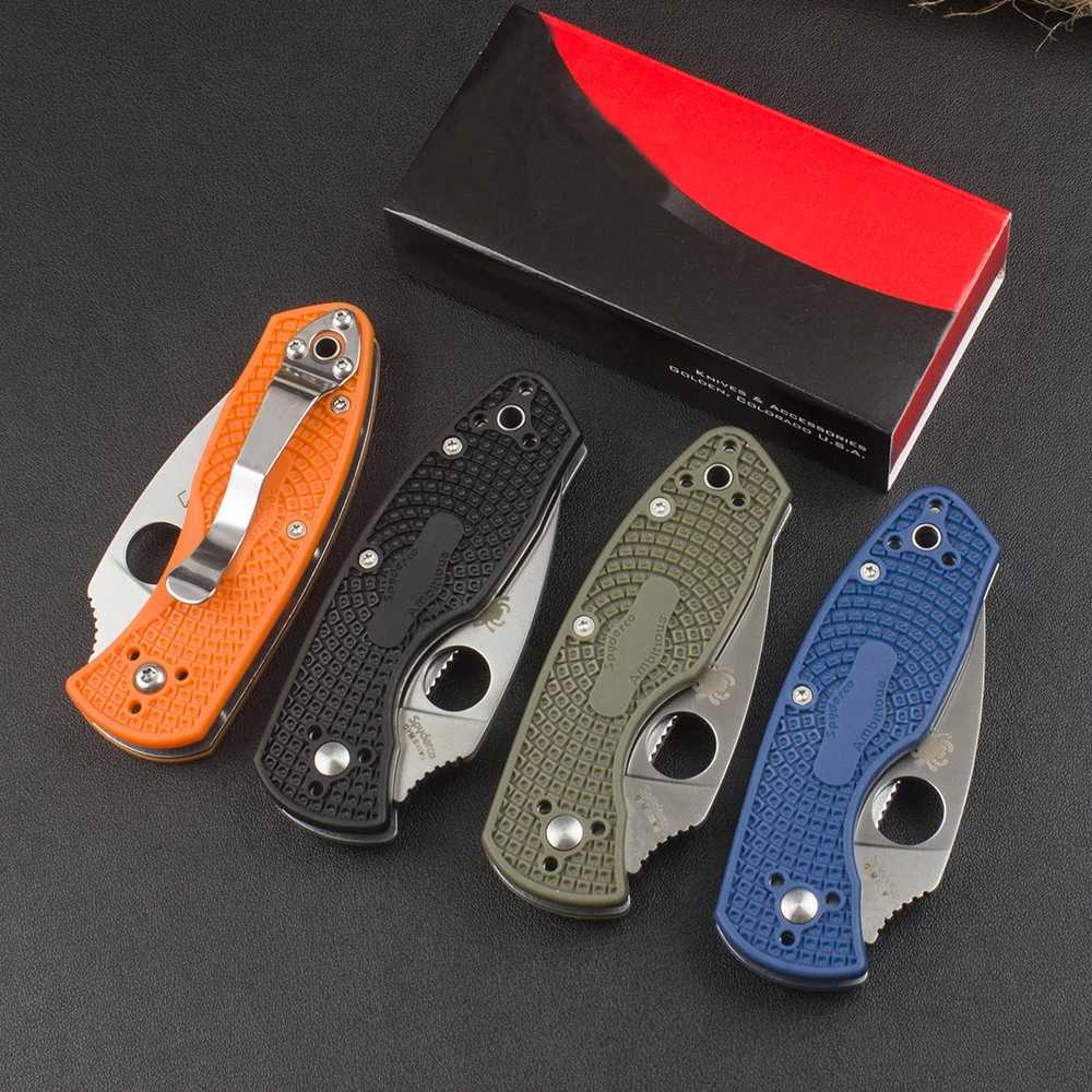 high quality 2024 New C148 Pocket Knife CPMS35VN Steel Blade Nylon Fiberglass Handle Camping Outdoor Tool EDC KnivesZ250402