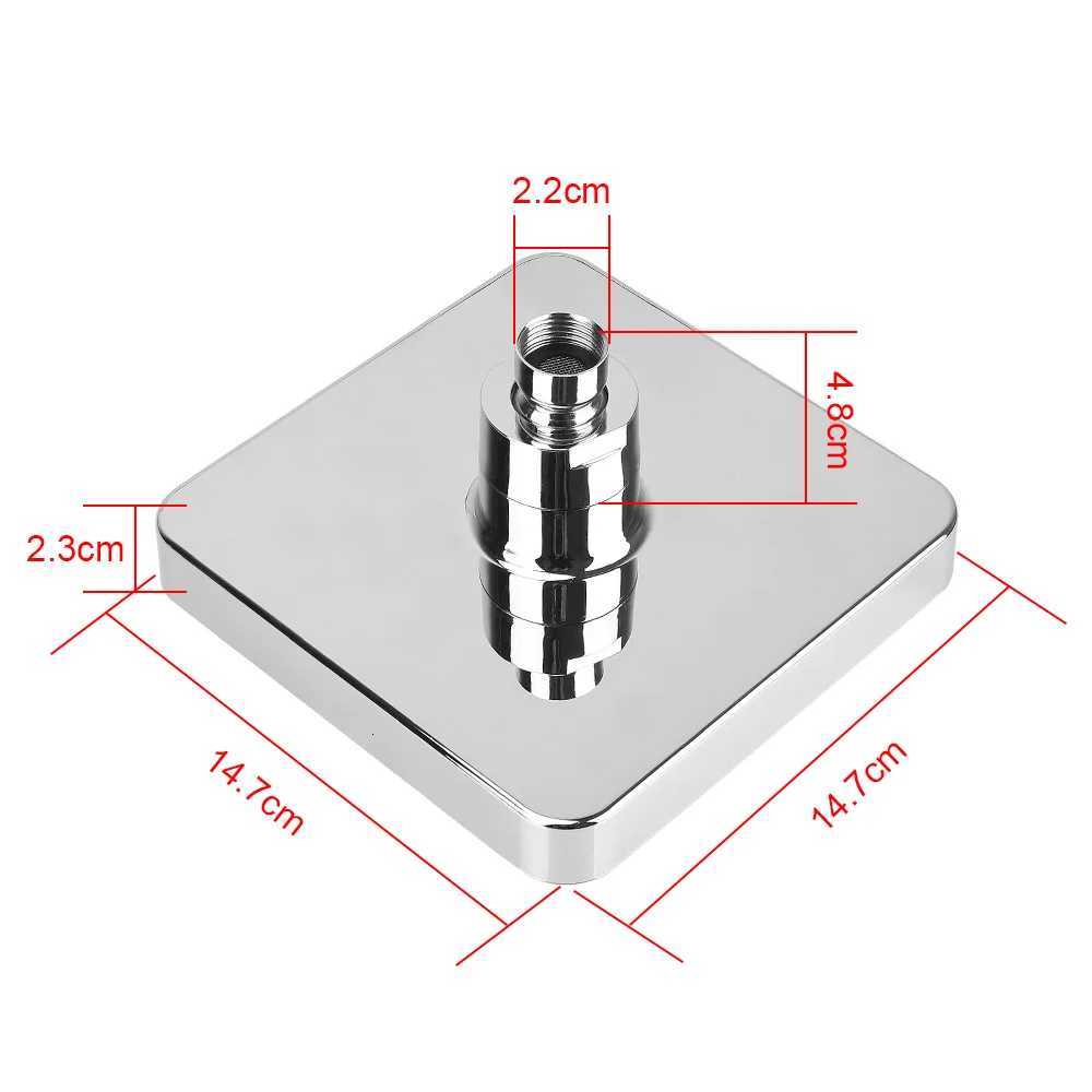 Square Fixed Shower traQuiet Rainfall Top Spray LED Shower 3 Temperature Sensor 7 Gradual Changing Y251103