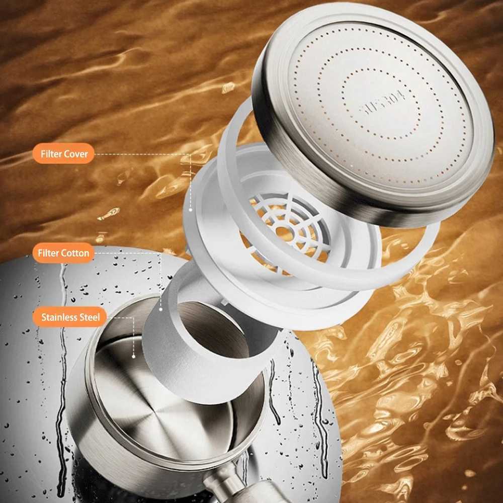Portable Shower High Pressure Stainless Steel Water Saving Handheld Shower s Large Flow He Bathro Accessories Y251103