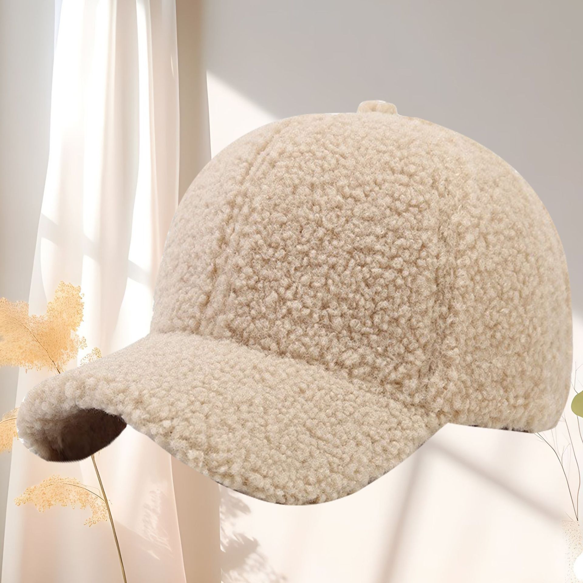 Luxury cap designer hat Lamb plush baseball cap fashionable and warm simple duckbill cap sports hats for women unisex free shipping adjustable