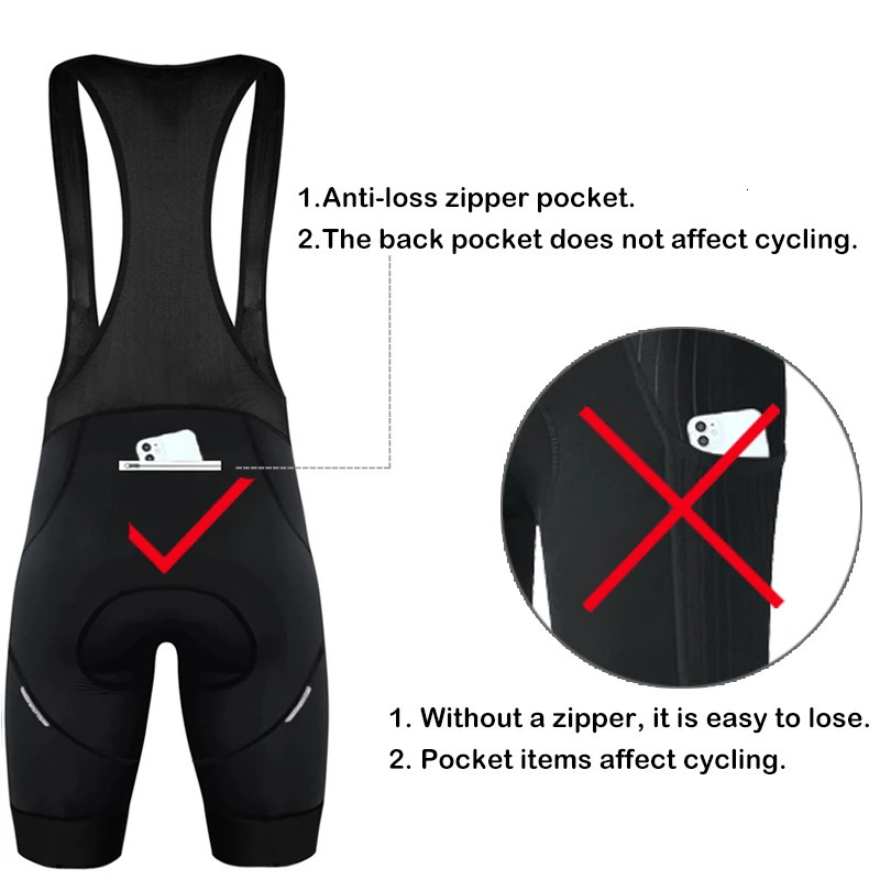 Phtxolue Cycling Bib Shorts Men Women AntiLoss Zipper Pocket 6H 500KM Mountain Pro Bicycle Bike Short Black Green Cycling Short 251031