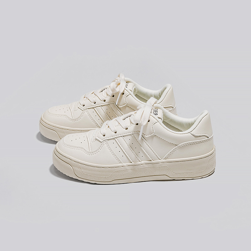 designer shoes new style casual and versatile small white shoes for women girls' Hong Kong style sports sneakers with niche design flat sole brea