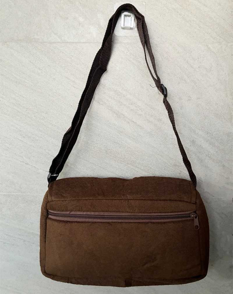 Domo Kun Plush Messenger Bags for Women Men Fashion Cute Cartoon Anime School Bag Brown Crossbody BagsW251103