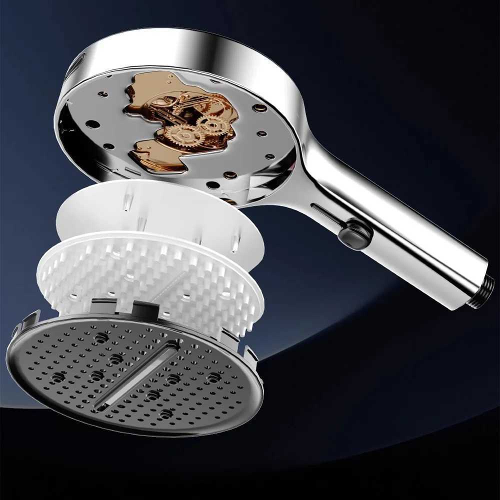 135MM High Pressure Shower Water Saving 3 Modes Adjustable Spray Nozzles Massage Rainfall Shower Bathro Accessories Y251103