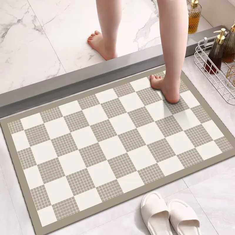Bathroom absorbent mat diatom mud bathroom door foot pad quick-drying non-slip floor mat bathroom toilet carpet C251103