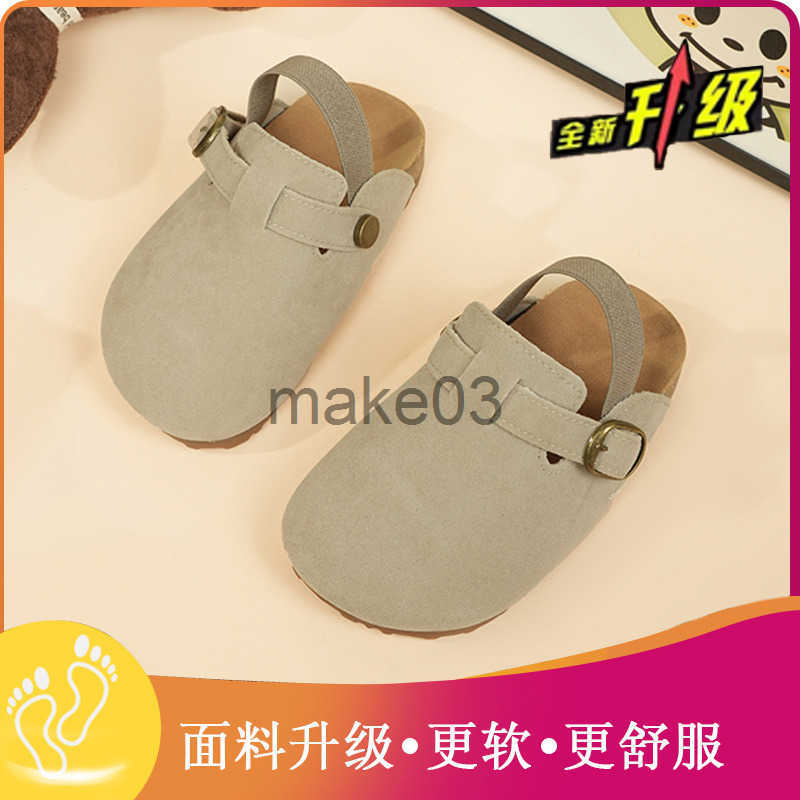 Korean version childrens Boken shoes toe caps slippers half bags elastic bands single kick shoes forest style casual Oxford shoes J250403