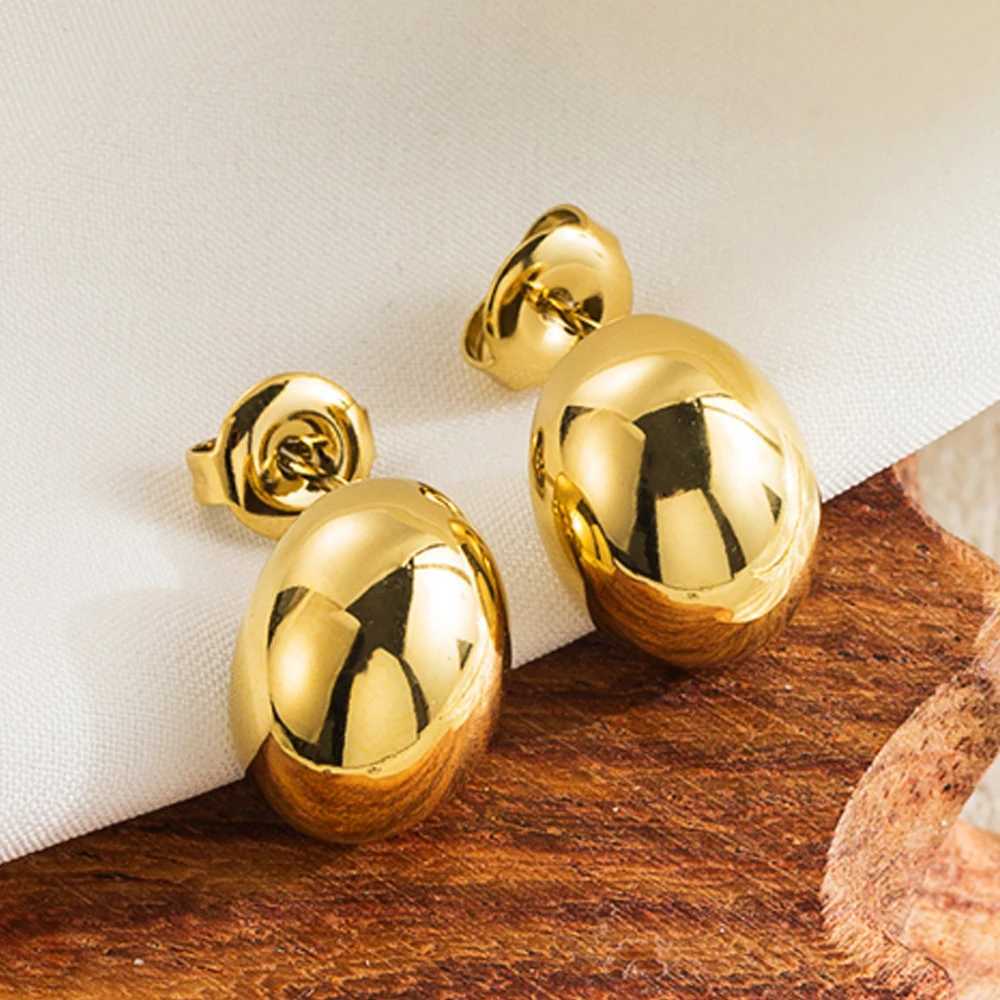 New Fashion Stainless Steel Rose Flower Beans Shape Waterproof Daily Stud Earrings for Women Girls Party Accessories C251103