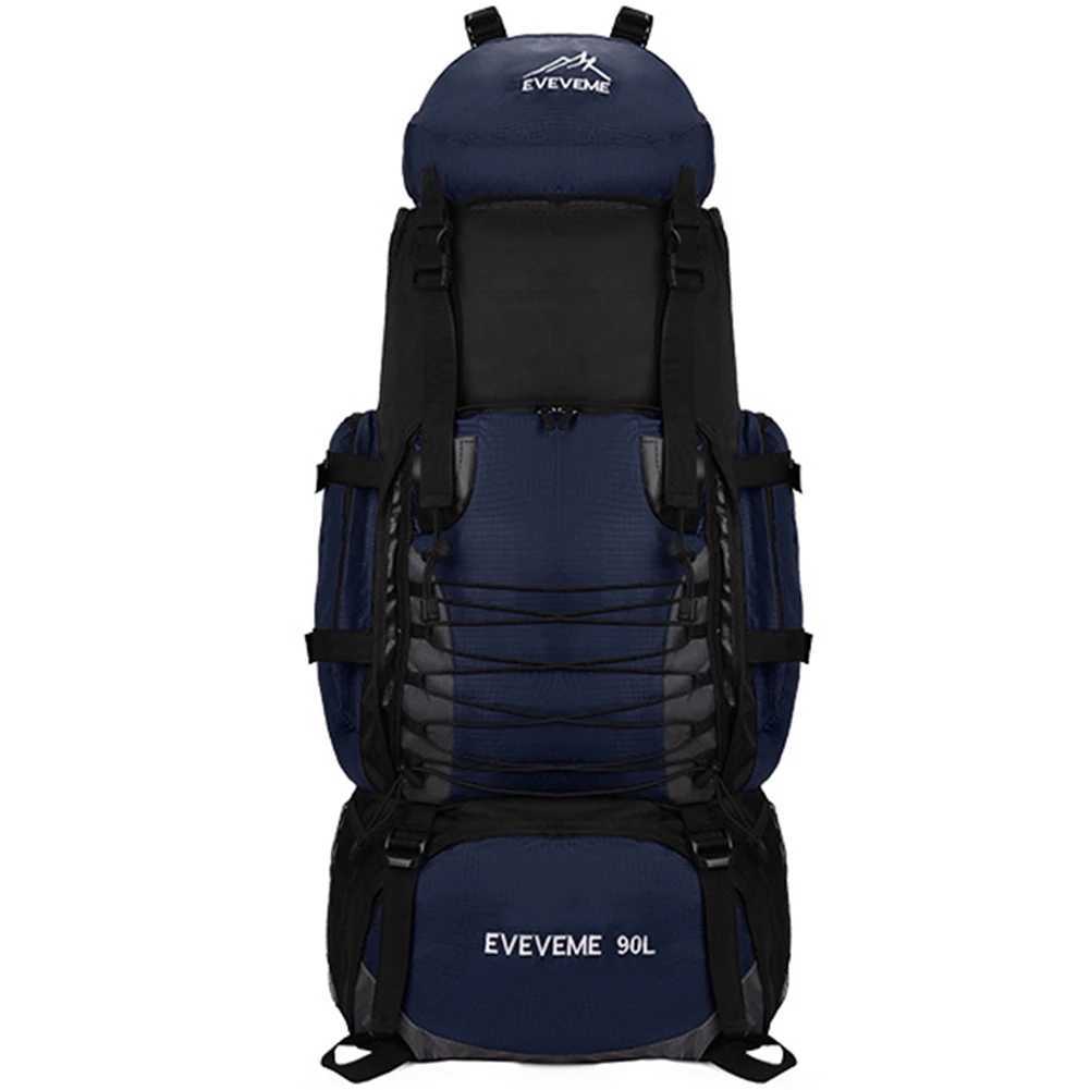 90L Army Hiking Bag Anti Theft Buckle with Rain Cover Flap Design Top Hook Adjustable Shoulder Strap Men Women Trekking BackpackC250407