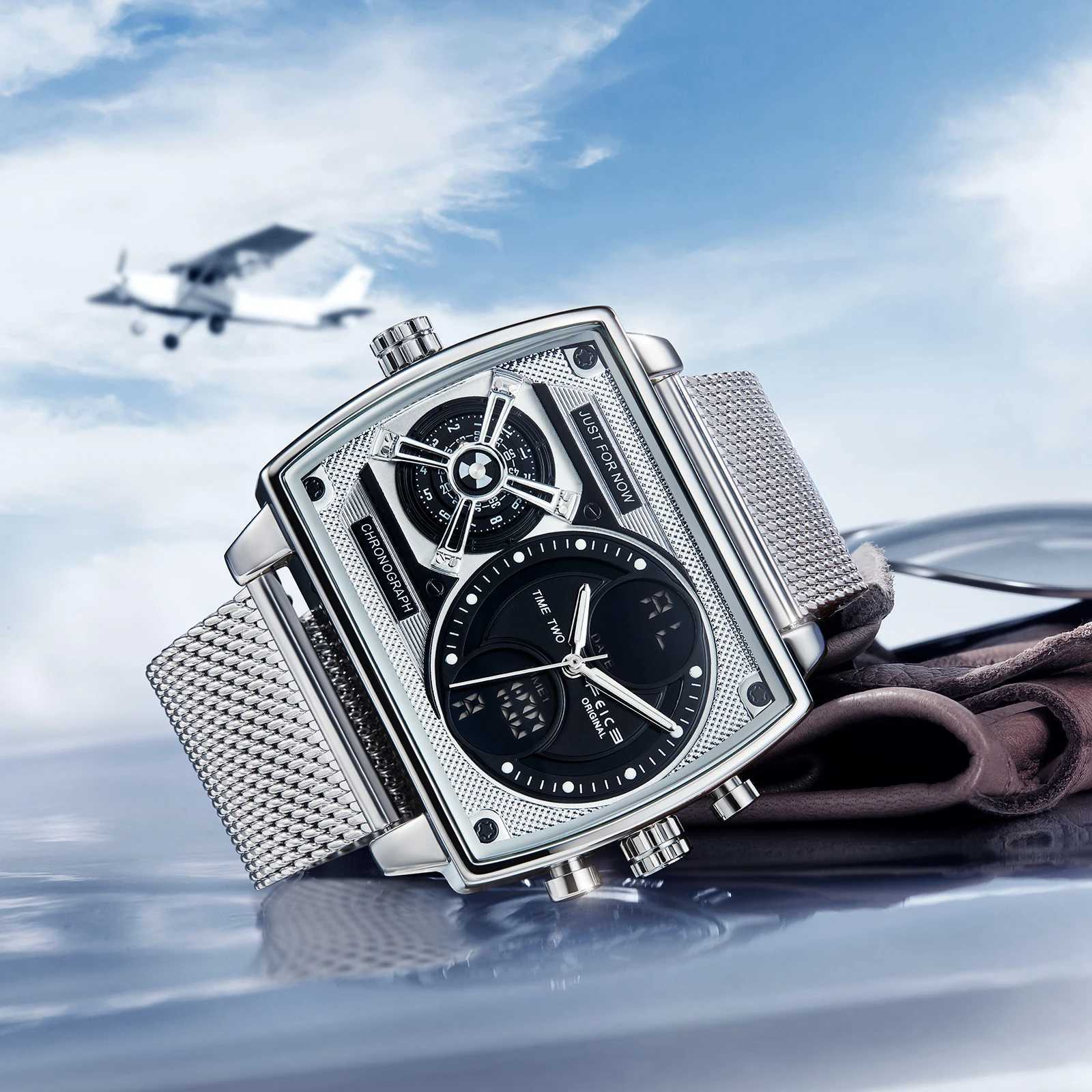 FEICE Genuine Mens watches Ark II Starship Concept Model Trend Large Dial Business Mens Quartz Watch Waterproof Free ShippingW251104