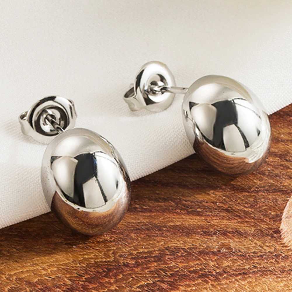 New Fashion Stainless Steel Rose Flower Beans Shape Waterproof Daily Stud Earrings for Women Girls Party Accessories C251103