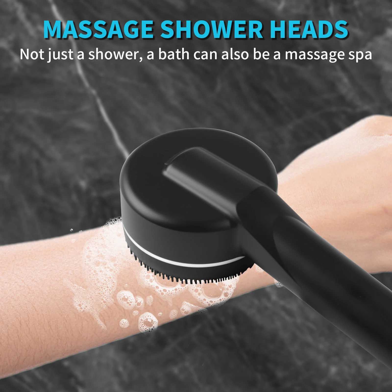 New 4 Modes Shower High Pressure Massage Shower OneKey Stop Water With Hose and Filter Element Bathro Accessories Y251103