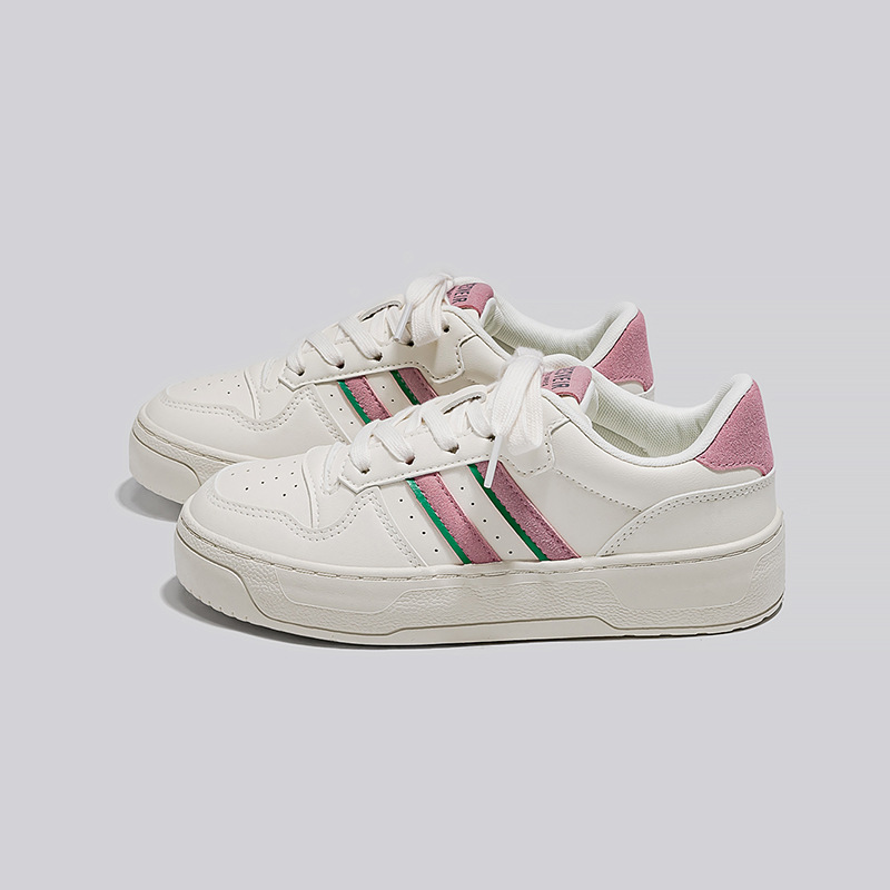 designer shoes new style casual and versatile small white shoes for women girls' Hong Kong style sports sneakers with niche design flat sole brea