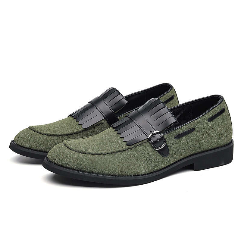 Men's shoes in plus size, new casual fashionable British style set foot leather shoes, Korean version trendy men's loafers