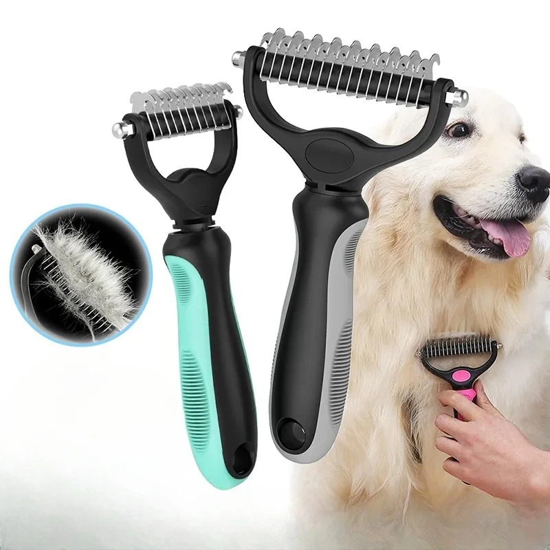 Long and Short Hair Pet Grooming Brush Effective Debris Remover for Furry Pets - view 1
