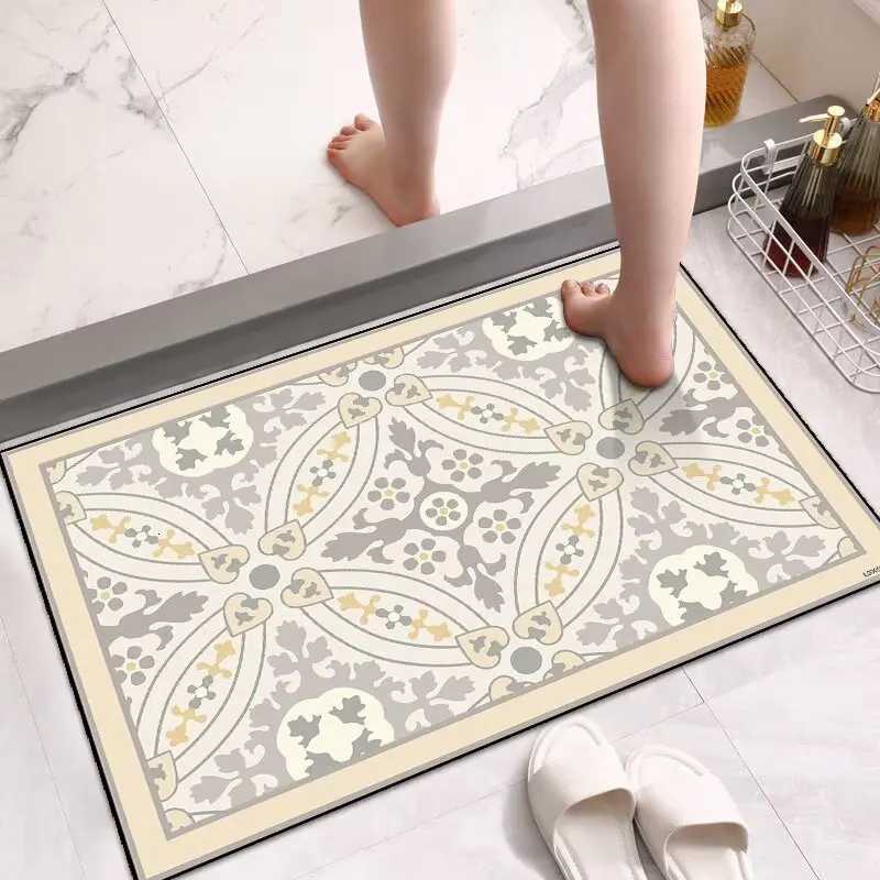 Bathroom floor mat water-absorbing non-slip quick-drying foot mat at the door of the bathroom diatom mud carpet bathroom mat C251103