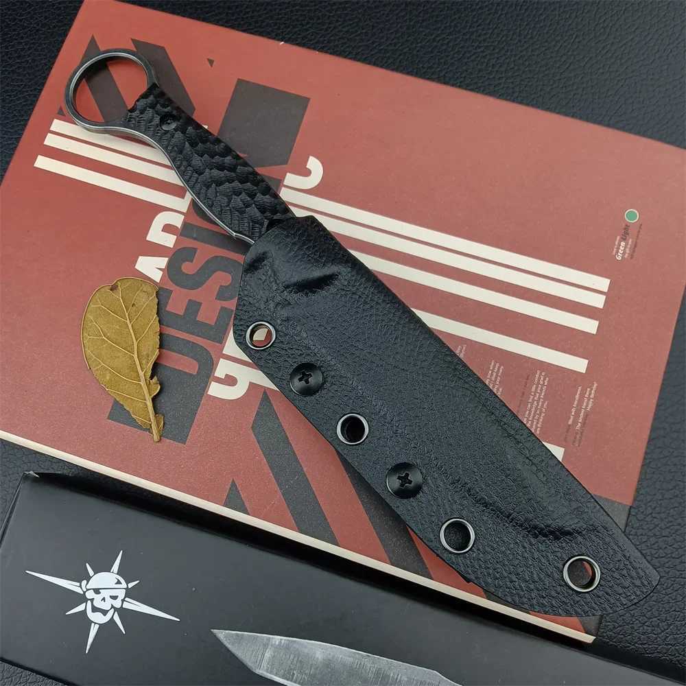 Fixed blade knife Toor Anaconda 8Cr13Mov steel G10 handle with pink ring and Kydex shell outdoor military survival knife toolT250402