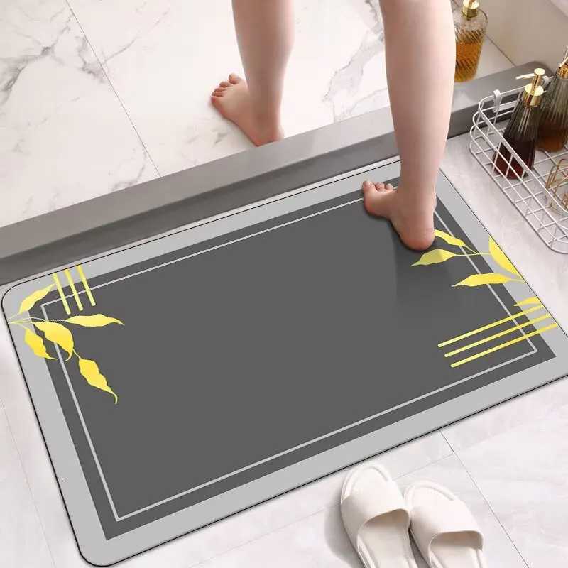 Bathroom floor matdiatom mud water-absorbing non-slip mat at the door of the bathroomhousehold foot matdoor toilet carpet mat C251103