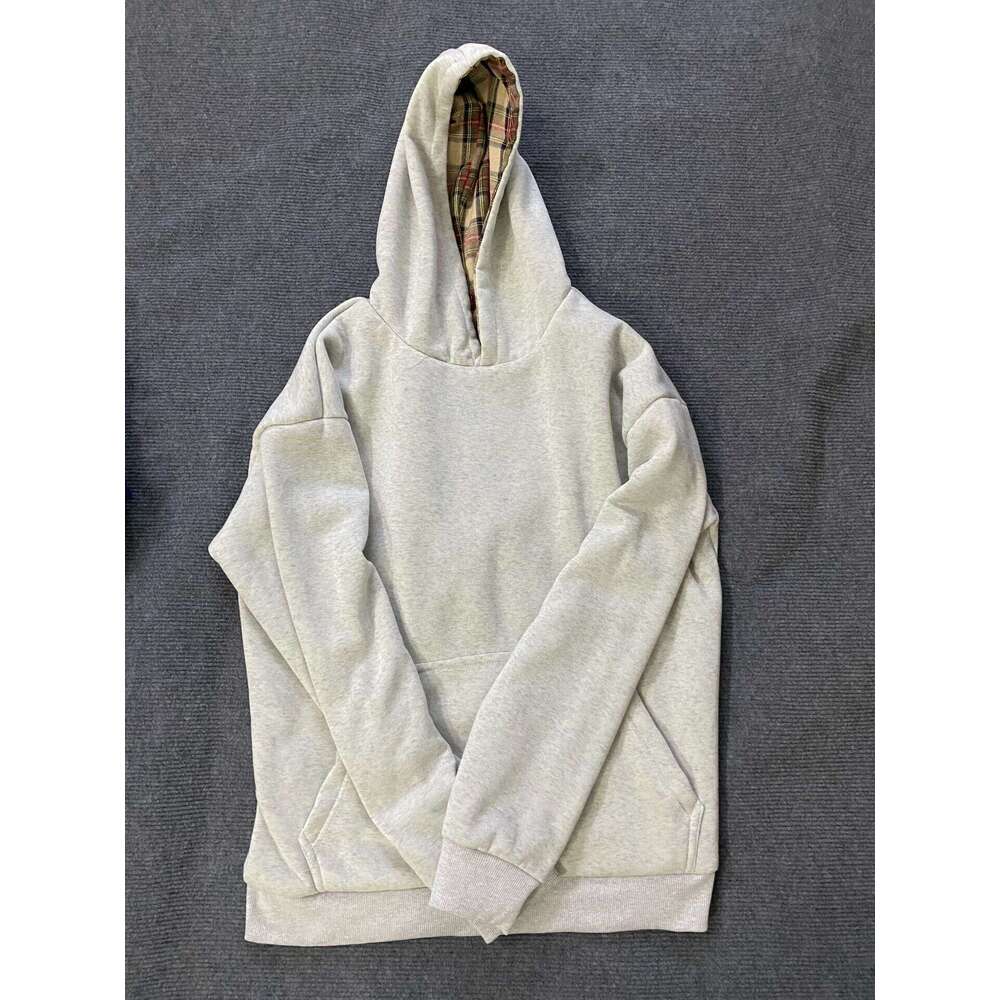 2025 European and American Cross-Border Waffle Plaid Reversible Street Hip-Hop Sweatshirt Wholesale