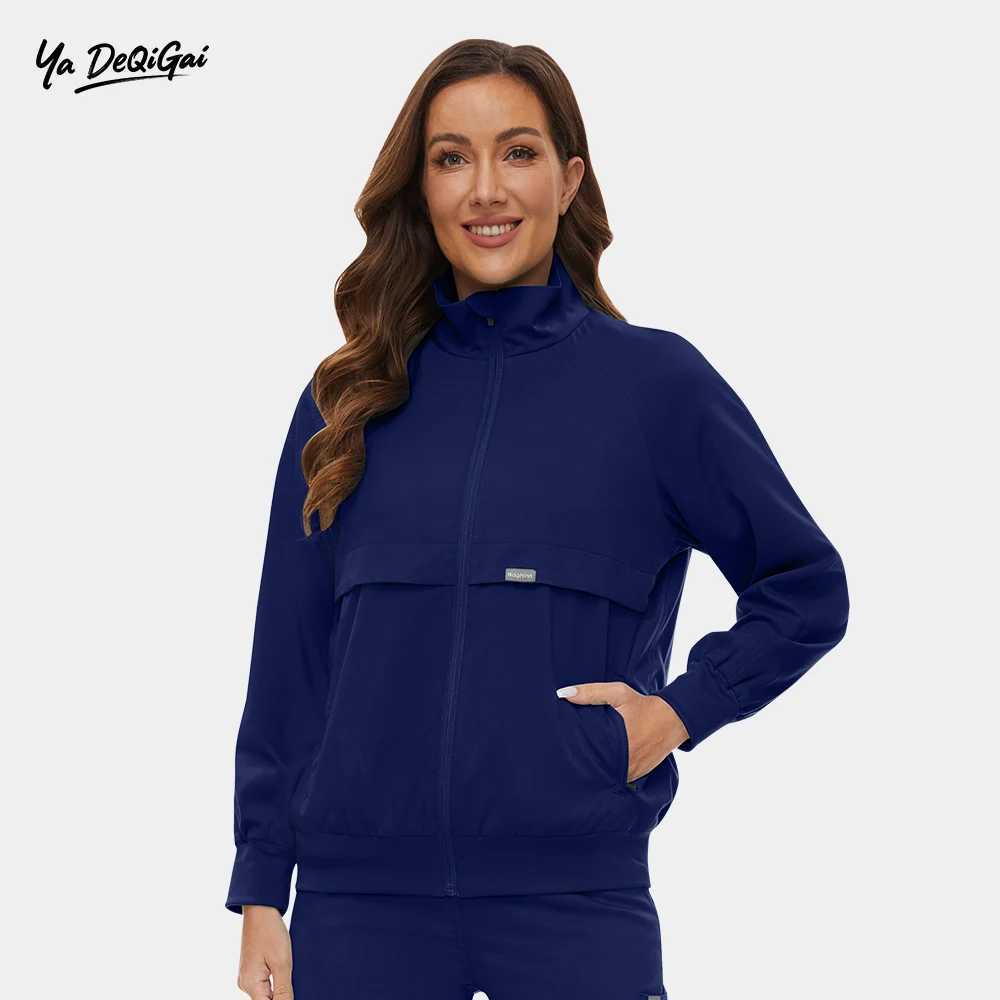 Doctor Nurse Jacket Uniforms Nursing Scrubs Top Surgical Uniforms Woman Long Sleeve High Quality Mens Scrub Hospital Accessories J251103