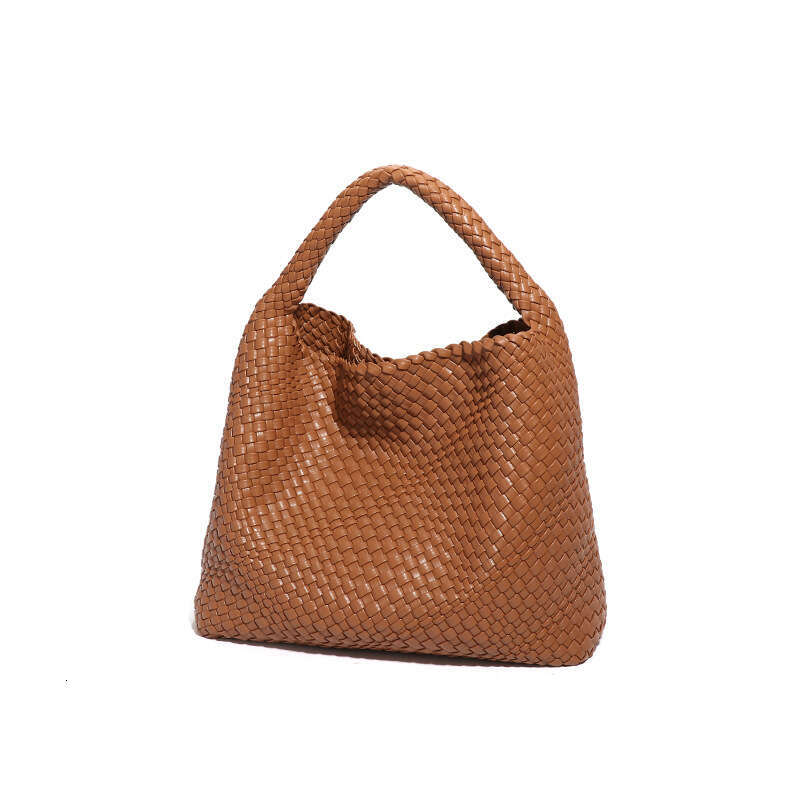 Factory large capacity mother and child fashion trend, underarm single shoulder hand woven women's bag, soft texture, 2025 temperament versatile 