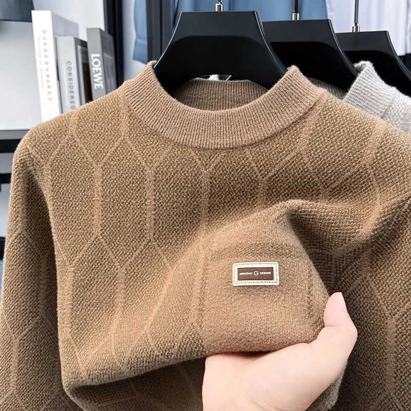 Winter New Arrival Hot Sales Half High Collar Mens Knitted Sweater Luxury Quality Thicken Soft Warm Pullovers Fashion MenswearT251103