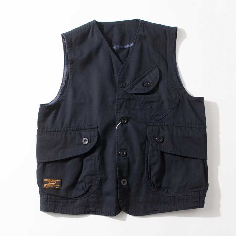 Janpanese Styles Mens Workwear Vest Outdoor Lightweight Cargo Safari Fishing Vests Shooting Travel Cargo Vest with Pockets X250403