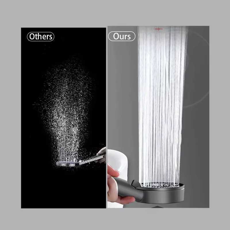 NEW Black 5 Modes Water Saving Shower Adjustable High Pressure Sprayer Shower Water Massage Shower For Bathro Y251103