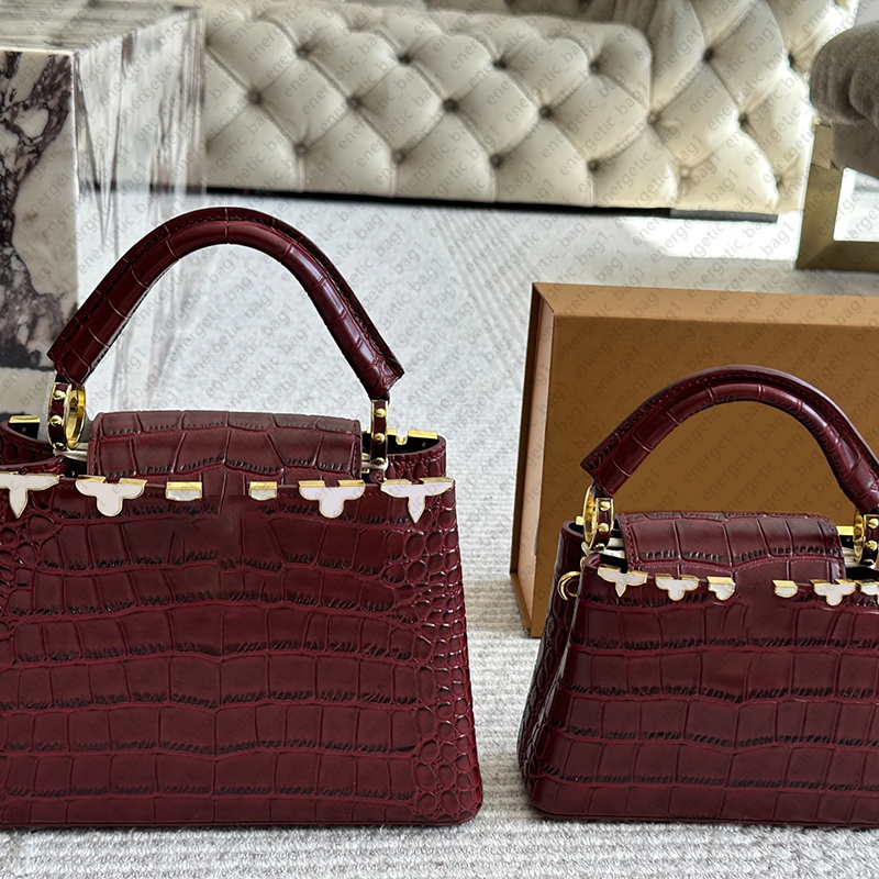 Capucines Noblewoman Bag Tote Bags Handbag Top Handle Women Designer Shoulder Bags Capucines BB Totes Crossbody Bag Aurillon Genuine Leather Handbags Woman Purses