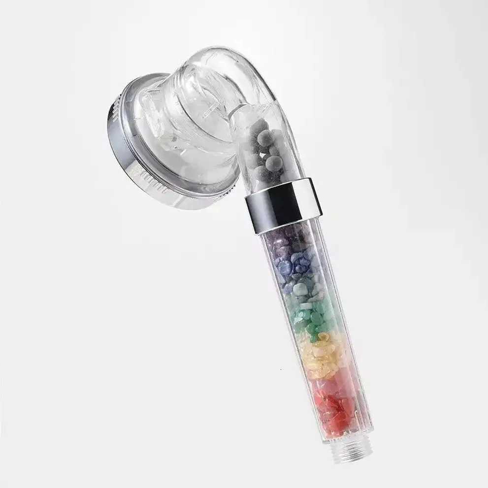 7 Chakra Crystal Shower Natural Amethyst Rose Quartz Gemstones for SpaLike Experience High Pressure Water Saving Y251103