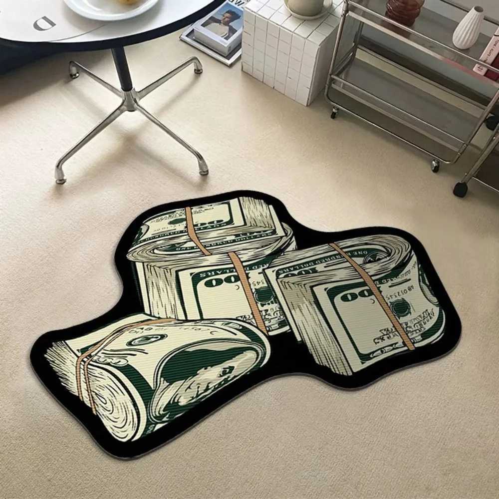 VIKAMA Personsed Dollar Pattern Rug Living Room Bedroom Hallway Non Slip Easy Clean Instagram Worthy Home Decor Rug C251103