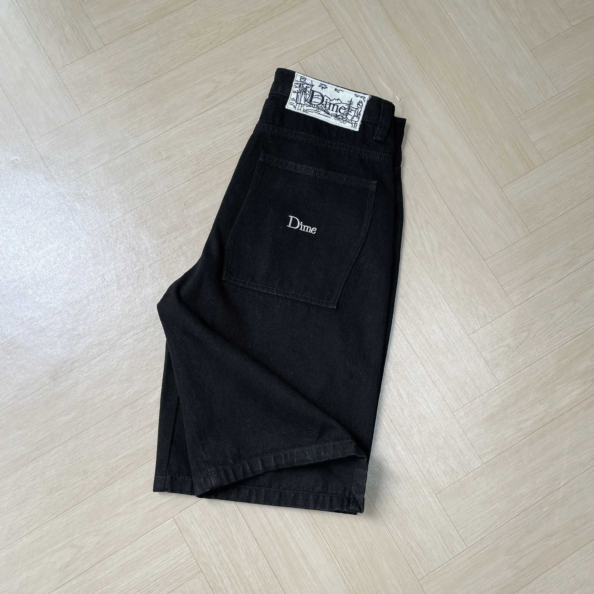 2025 Y2K Traf Mens Coin Shorts Coin Skateboarding Bag Short Embroidered Denim Simple Coin Pants Mens Jeans W250403