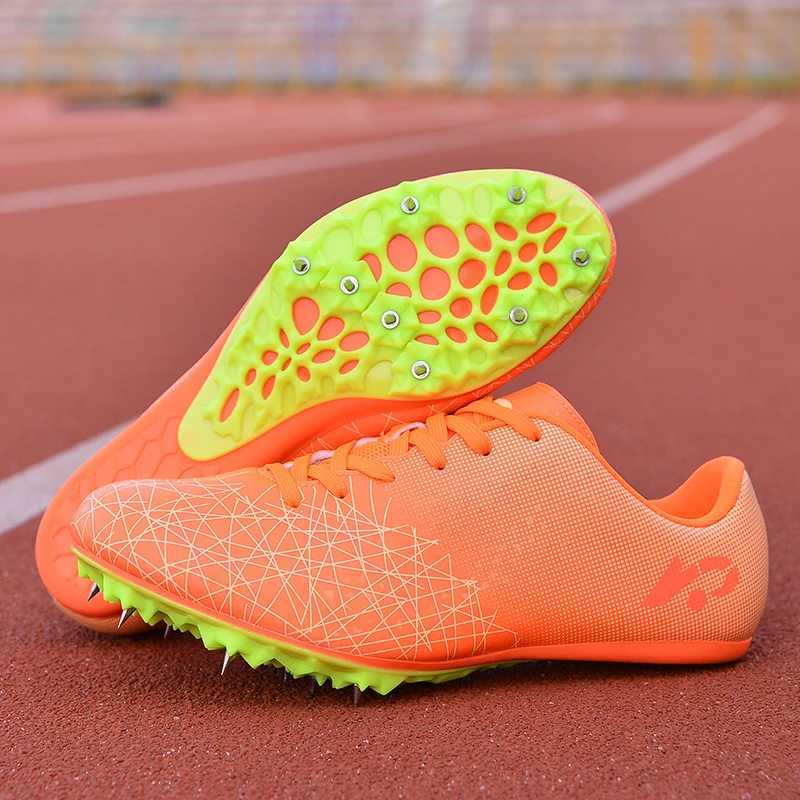 New Men Woman Track Field Shoes with Spikes Professional Student Athletes Running Tracking Training Long Jump Spikes ShoesC250403