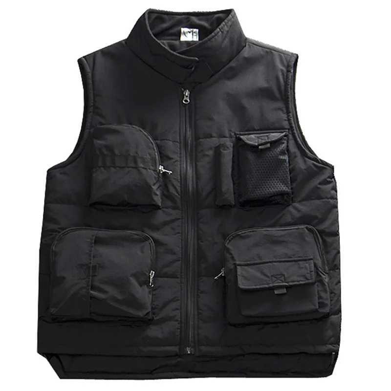 Autumn Mens Military Tactical Vest OutdoorsTravel Fishing Climbing Sport Photography Multi-pocket Cotton Womens Warm Waistcoat X250403